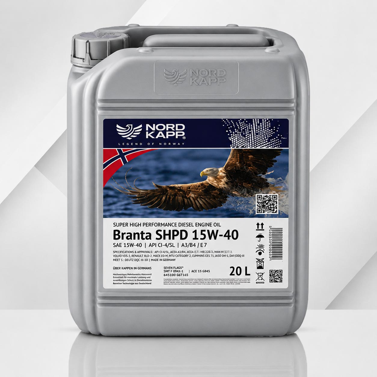 Dầu Động Cơ Diesel NORDKAPP BRANTA SHPD 15W-40 20L